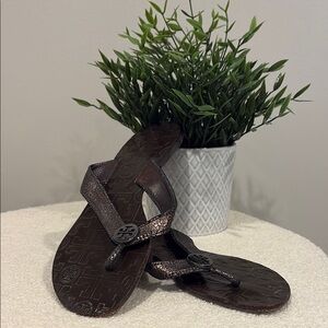Tory Burch Dark Brown Sandals